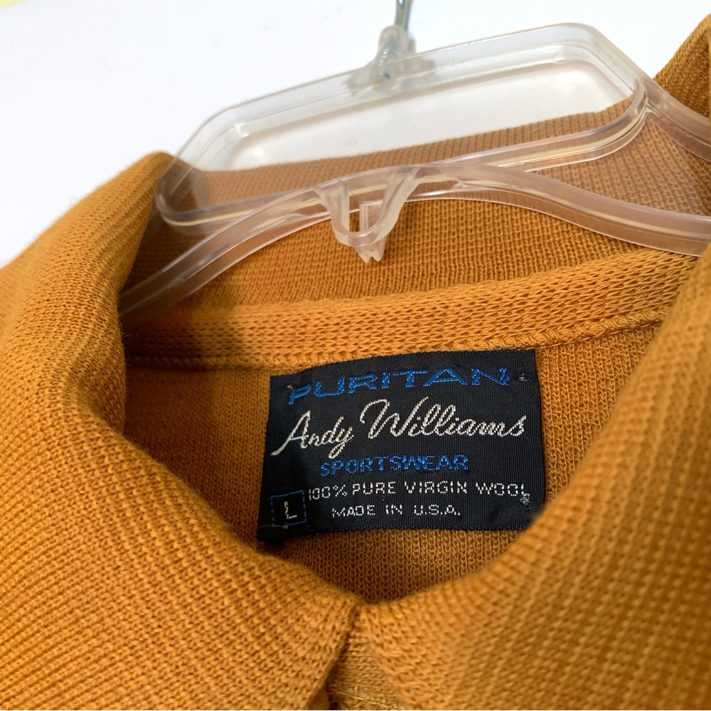 Vintage Grunge Andy Williams Puritan Wool Suede Sweater Hipster Cardigan - Picture 7 of 15